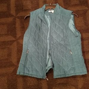 Green velvety vest